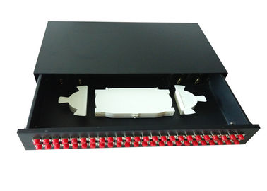 19 "ODF Fibre Optic Box, przesuwany panel patchcordu 48-portowy z adapterem FC