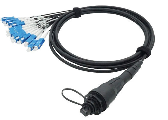 IP 68 Wodoodporny kabel krosowy ODVA MPO-SC FTTA 12 włókien światłowodowych