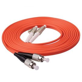 Durable Multimode Fiber Optic Cable 1m 3ft LC UPC To FC UPC Duplex 2.0mm PVC OM1
